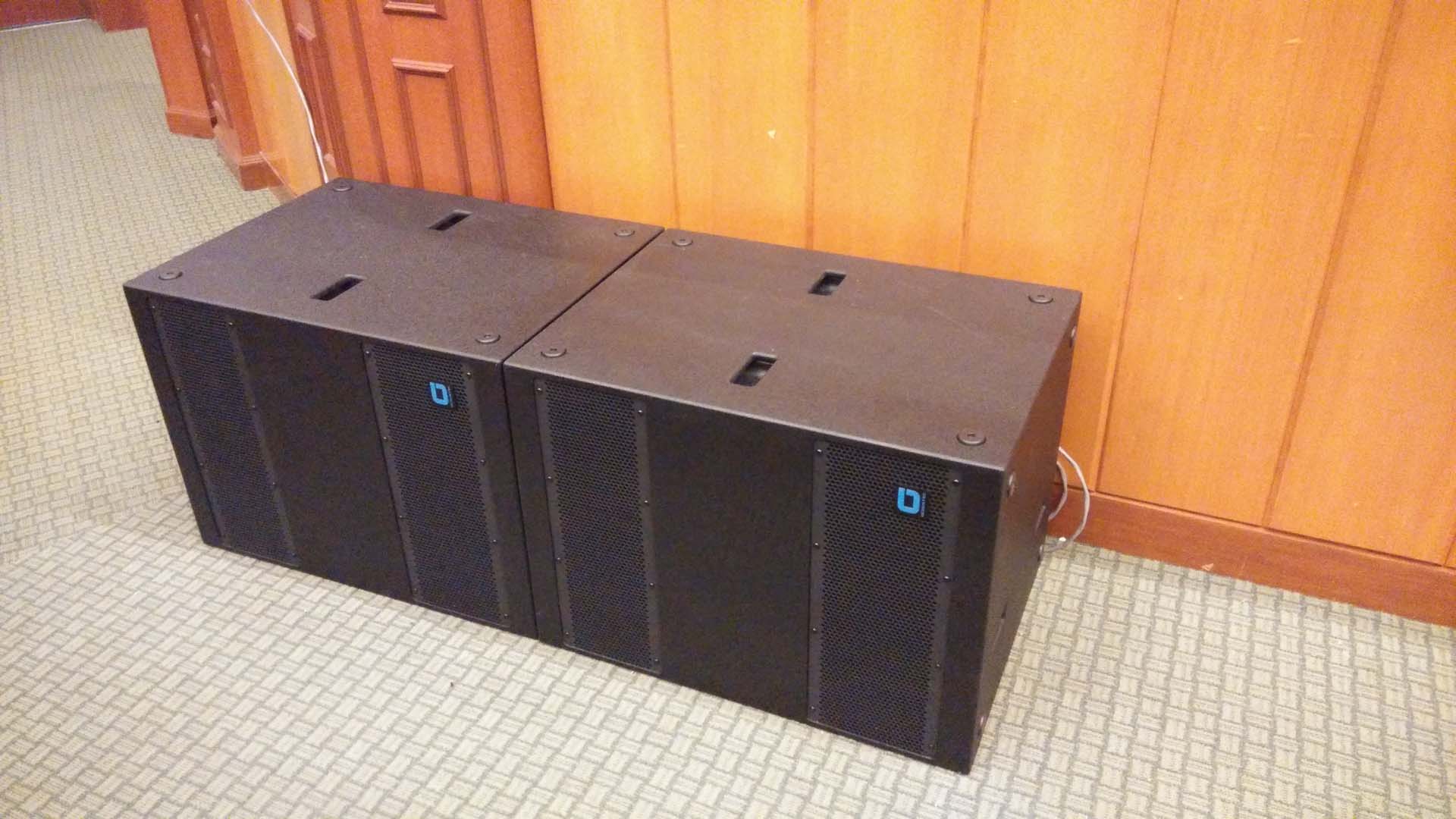 G Acoustic subwoofer on floor