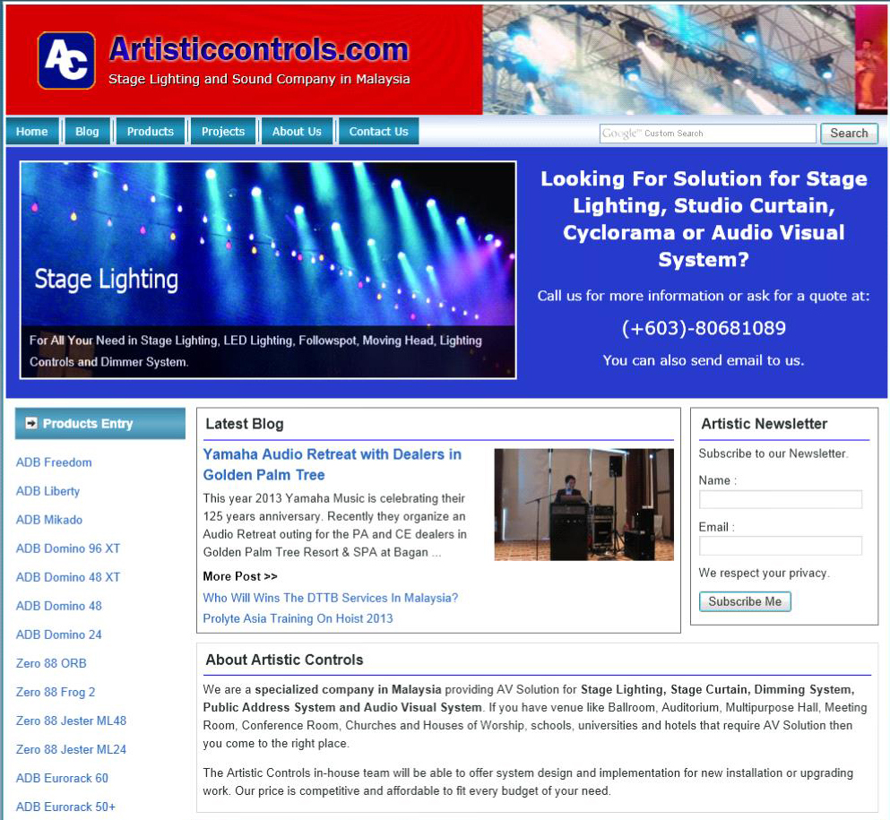 Artistic Website Snapshot